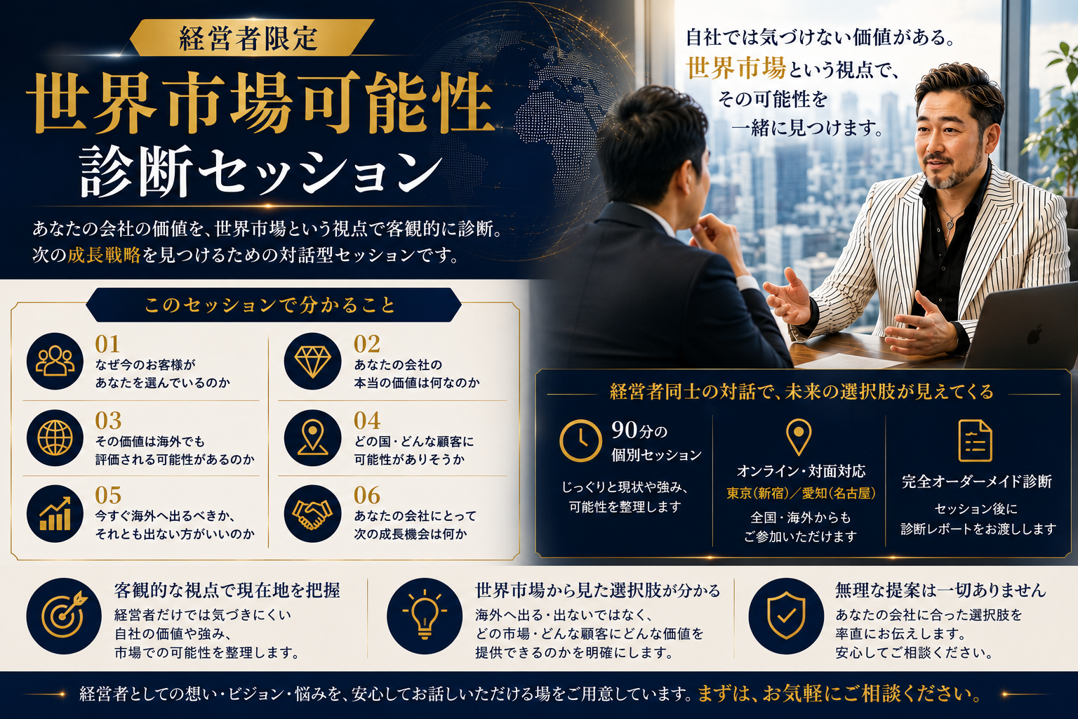 世界市場可能性診断セッションで分かること